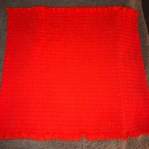 Crop bright orange shirt